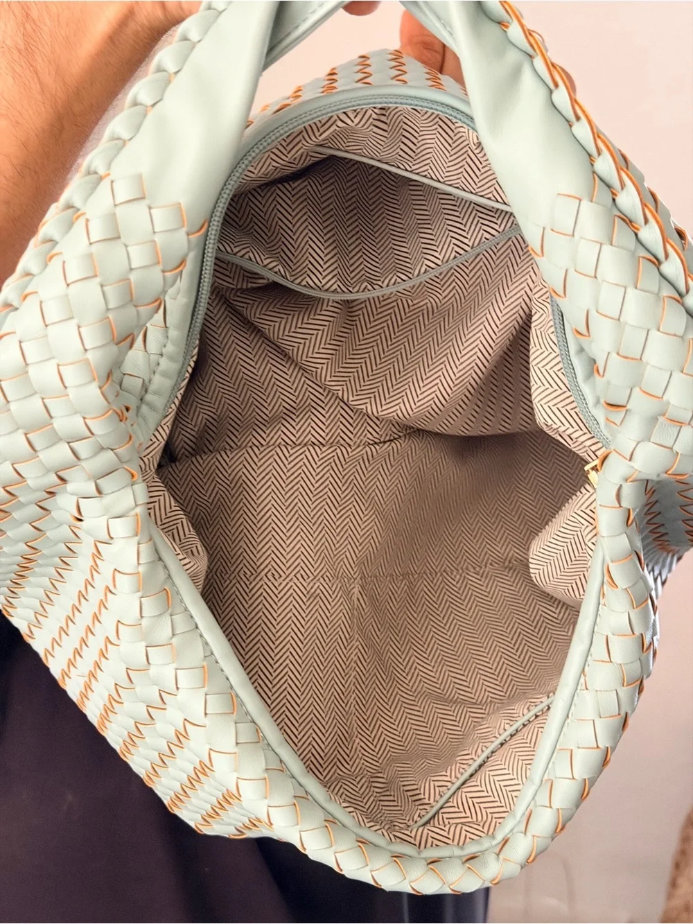 Woven Hobo Shoulder Bag - Mint